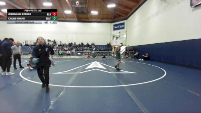 133 lbs Quarterfinal - Jeremiah Steele, Menlo NCAA vs Caleb Rivas, Unattached