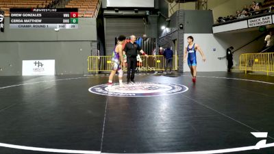 Open Men - 74 lbs Champ. Round 1 - Adrian Rodriguez vs Nathan Vasquez, South San Francisco Gator WC