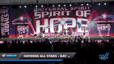 Haydens All Stars - Day 30 [2022 Purple Hurricanes L1 Youth - D2 - Small] 2022 Spirit of Hope Charlotte Grand Nationals