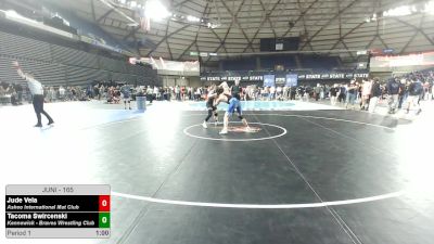 165 lbs 5th Place Match - Jude Vela, Askeo International Mat Club vs Tacoma Swircenski, Kennewick - Braves Wrestling Club