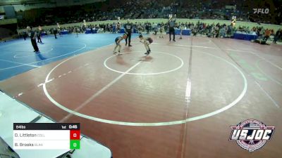 64 lbs Consi Of 8 #2 - Oliver Littleton, Collinsville Cardinal Youth Wrestling vs Brewer Brooks, Blanchard Wrestling Club