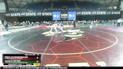 143 lbs Cons. Round 2 - Freya Schwabenbauer, Ascend Wrestling Academy vs Hannah Becker, Thunder Mountain Wrestling Club