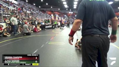 139 lbs Cons. Round 2 - Aliyah Warner, Michigan Center Young Cardinals vs Virginia Chapates, Eaton Rapids Youth WC