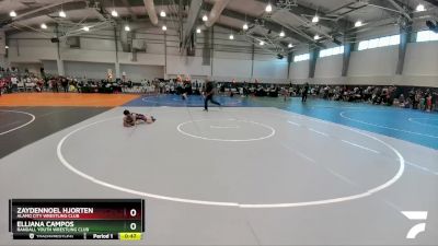 65 lbs Champ. Round 1 - ZaydenNoel Hjorten, Alamo City Wrestling Club vs Elliana Campos, Randall Youth Wrestling Club