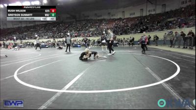 40 lbs Quarterfinal - Rush Wilson, Keystone Kids Wrestling Club vs Greyson Summitt, Wolfpak Wrestling