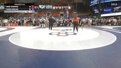 190 lbs Cons. Rd Of 32 - Seer Godwise, IN vs Owen Burling, WI