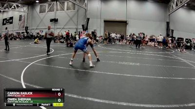 144 lbs Round 7 (8 Team) - Carson Easlick, Impact Black vs Owen Sheiman, South Side WC Black