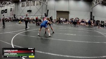 144 lbs Round 7 (8 Team) - Carson Easlick, Impact Black vs Owen Sheiman, South Side WC Black