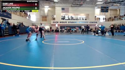 165 lbs Quarterfinals (8 Team) - Jackson Wilkins, Northeast Oklahoma vs Gabe Lake, North Idaho College