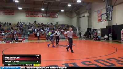 197 lbs Quarterfinal - Jamar Toston, Colby Community College vs Kanden Young, Cowley College