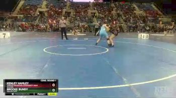 190 lbs Cons. Round 1 - Brooke Bundy, Valley City vs Kenley Hamley, Turtle Mountain Community High School