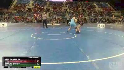 190 lbs Cons. Round 1 - Brooke Bundy, Valley City vs Kenley Hamley, Turtle Mountain Community High School