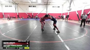 197 lbs Cons. Round 3 - Nester Arriaga, Fresno City College vs Matthew Porras Diamond, Menlo NWCA