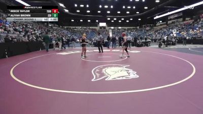 125 lbs Champ. Round 1 - Reece Taylor, Tecumseh - Shawnee Heights HS vs Aliyah Brown, Salina-South Hs