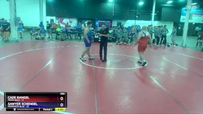 250 lbs Semis & 1st Wrestleback (8 Team) - Cade Rangel, Texas Gold vs Sawyer Schendel, Minnesota Blue