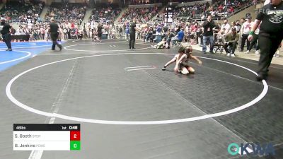 46 lbs Quarterfinal - Sunni Booth, Sperry Wrestling Club vs Blaise Jenkins, Powerhouse Wrestling