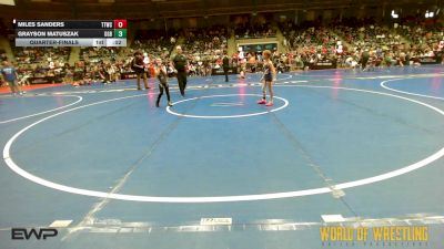 52 lbs Quarterfinal - Miles Sanders, Team Tulsa Wrestling Club vs Grayson Matuszak, GGB Ohio