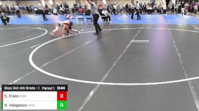 Boys 3rd-4th Grade - 93 Cons. Semis - Reece Helgeson, Iowa vs Shane Frels, Moen Wrestling Academy