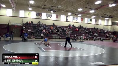 115 lbs Round 1 (4 Team) - Marie Burns, Prairie, Cedar Rapids vs Amelia Strickland, Des Moines Public Schools