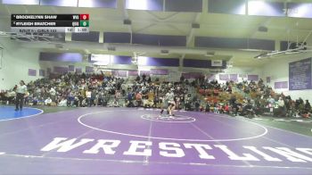 Girls 102 lbs Cons. Semi - Brookelynn Shaw, West Valley Girls vs RyLeigh Bratcher, Quincy Girls