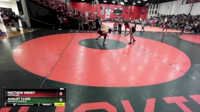 190 lbs Cons. Round 3 - August Close, Wilmette (LOYOLA) vs Matthew Wendt, MILTON (WI)