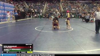 120 lbs Quarterfinal - Diya Dhananjay, Mallard Creek vs Isabella Hernandez, Jack Britt