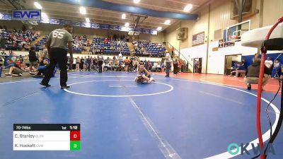 70-74 lbs Rr Rnd 3 - Claire Stanley, Glenpool Warriors vs Karsyn Hockett, Caney Valley Wrestling