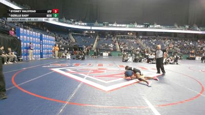 8A - 107 lbs Cons. Semi - Sydney Halstead, Apex Friendship vs Gizelle Eady, Mallard Creek High School
