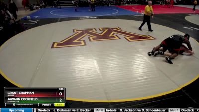 285 lbs 7th Place Match - Grant Chapman, Anoka vs Jawahn Cockfield, Stillwater