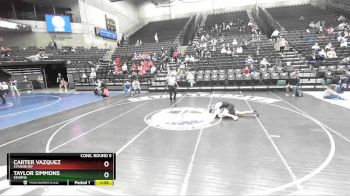 141 lbs Cons. Round 5 - Taylor Simmons, Kearns vs Carter Vazquez, Stansbury