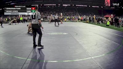 D2-157 lbs Semifinal - Rickey Lynch, Plainwell HS vs Johnathan Ford, John Glenn HS (Bay City)