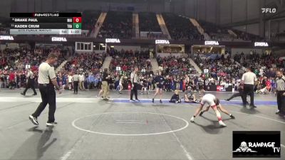 72 lbs 5th Place Match - Kaden Crum, Trailblazer vs Drake Paul, Maize