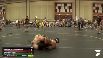 167 lbs Round 3 (6 Team) - Hayden Hochstrasser, Southern Regional vs Cristian Gioia, Yale Street WC