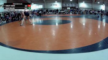 115 lbs 1st Place Match - Leah Willen, William Henry Harrison High School vs Linley Crow, Liberty Center High School