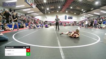 52 lbs Round Of 32 - Elijah Kroll, Jenks Trojan Wrestling Club vs Urijah Bolin, Sallisaw Takedown Club