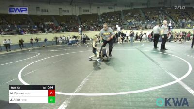 40 lbs Consi Of 8 #2 - Miles Steiner, Mustang Bronco Wrestling Club vs Jack Allen, Ponca City Wildcat Wrestling