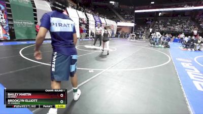 115 Class 1 lbs Champ. Round 1 - Bailey Martin, Kearney vs Brooklyn Elliott, St. Charles