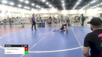 58 lbs 5th Place - Hunter Rauschenberger, Pomona Elite vs Samuel Subia, Legends Of Gold LV