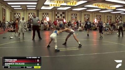 91 lbs Cons. Semi - Dominick Colaluce, Motion vs Tristan Dee, Elite Wrestling