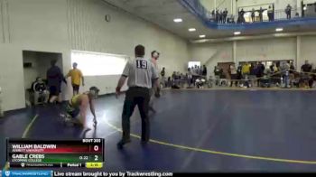 197 lbs Quarterfinal - Gable Crebs, Lycoming College vs William Baldwin, Averett University