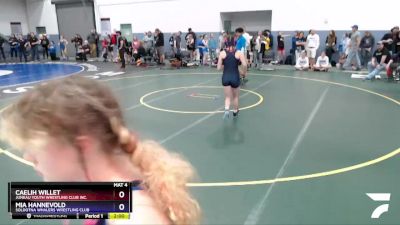 112 lbs Round 2 - Mia Hannevold, Soldotna Whalers Wrestling Club vs Caelih Willet, Juneau Youth Wrestling Club Inc.