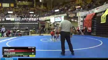 160 lbs Cons. Round 1 - Mitch Budke, Cottonwood Falls-Chase County vs Brad Vopat, Ellsworth