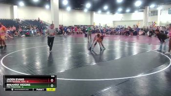 105 lbs Quarters & Wb (16 Team) - Jaden Evans, SEAAU National Team vs Breanna Higgins, Pink Predators