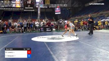 100 lbs Cons 16 #1 - Bryce Lowery, Indiana vs Teegan Vasquez, Montana