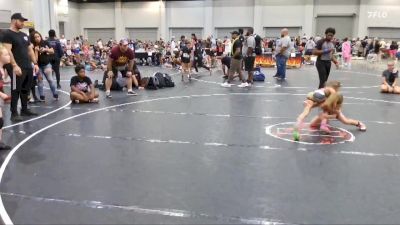 85 lbs Round 7 (10 Team) - Lily Wilson, GA United vs Kyndall Kloepping, NC Girls Wrestling Club
