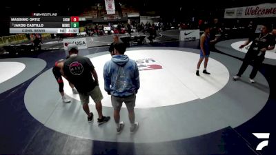 All Cadet Boys Freestyle Lower - 126 lbs Cons. Semis - Massimo Ortiz, Servite High School Wrestling vs Jakob Castillo, Merced Bears Wrestling Club