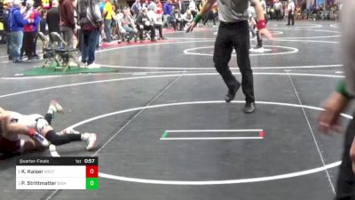 51 lbs Quarterfinal - Kenley Kaiser, West Branch vs Peyton Strittmatter, Bishop Carroll