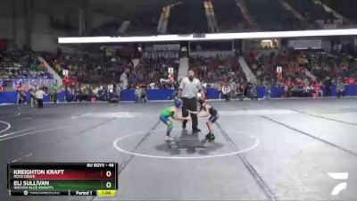 46 lbs Champ. Round 1 - Eli Sullivan, Wichita Blue Knights vs Kreighton Kraft, Rock Creek