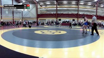 130 lbs Cons. Round 2 - Alexis Nicholas, The St. James Academy vs Anna Bowles, Francis Howell High School