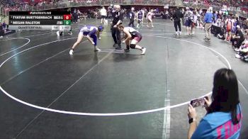 185 lbs Quarterfinal - Tyatum Buettgenbach, Rocket Wrestling Club / RWC - Girls vs Megan Ralston, Junior Titans Wrestling Club